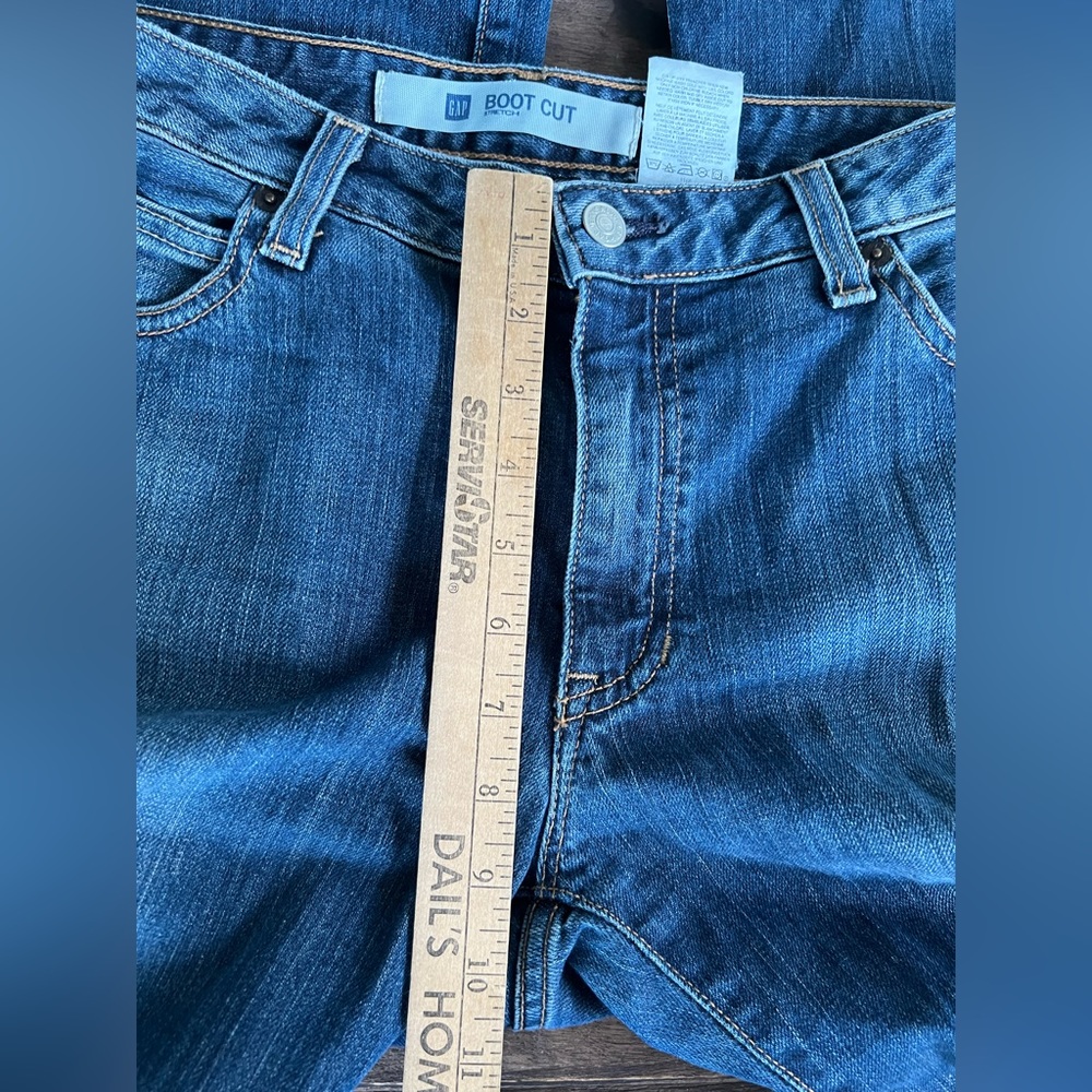 GAP Blue Denim Bootcut Stretch Jeans Womens 8R Vintage Made in USA - Picture 8 of 8